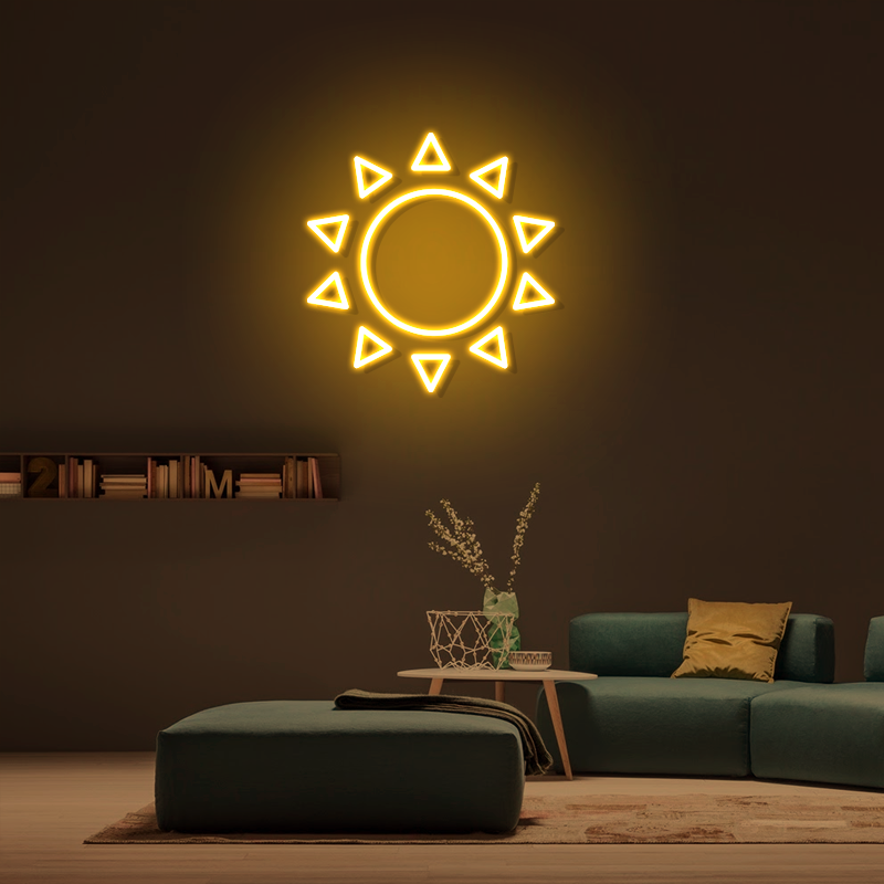 Golden Sun Neon Sign