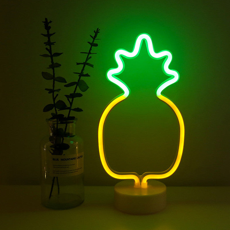 LED Neon Sign Desk Lights & Pineapple Night Light