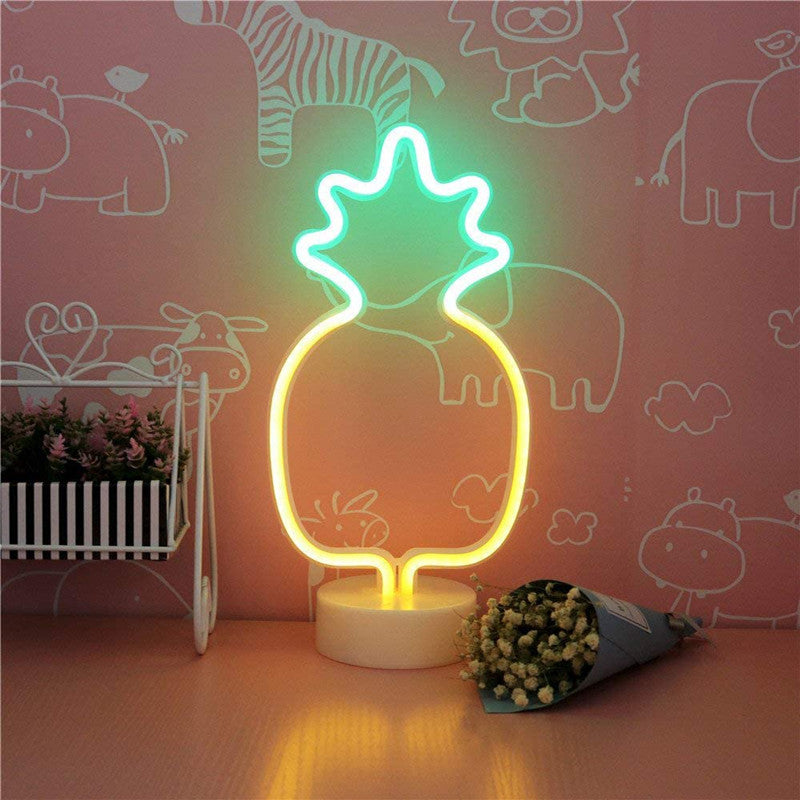 LED Neon Sign Desk Lights & Pineapple Night Light