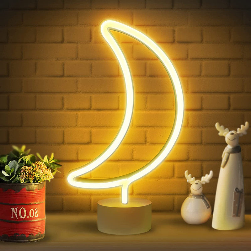 LED Neon Sign Desk Lights & Moon Night Light