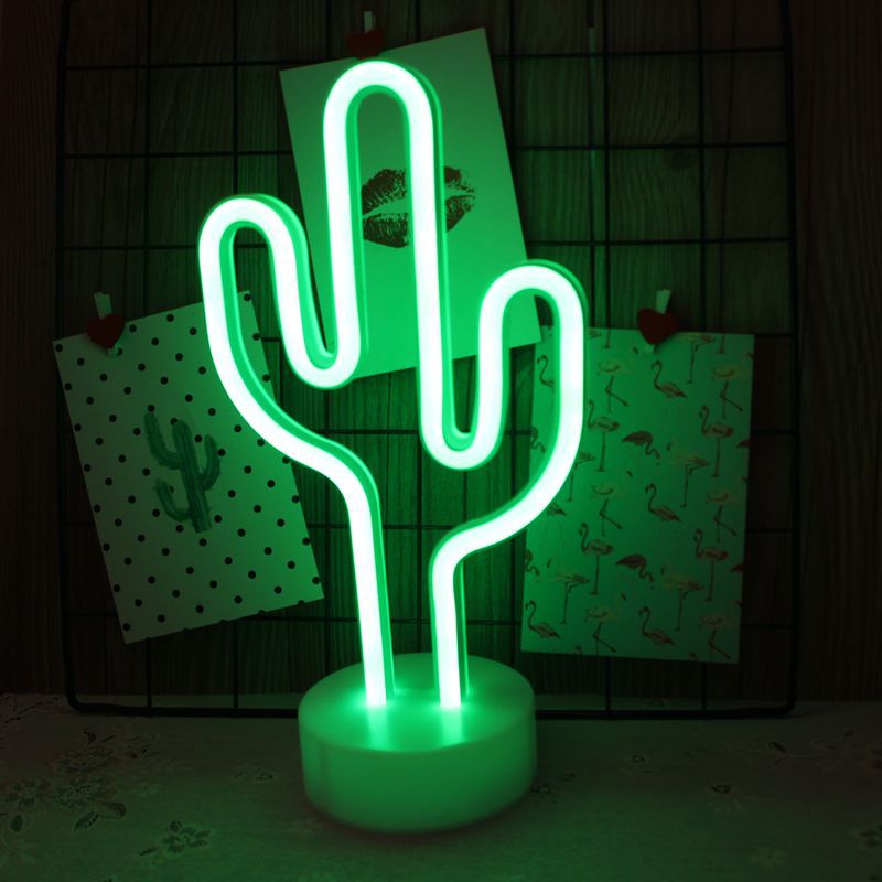 LED Neon Sign Desk Lights & Cactus Night Light