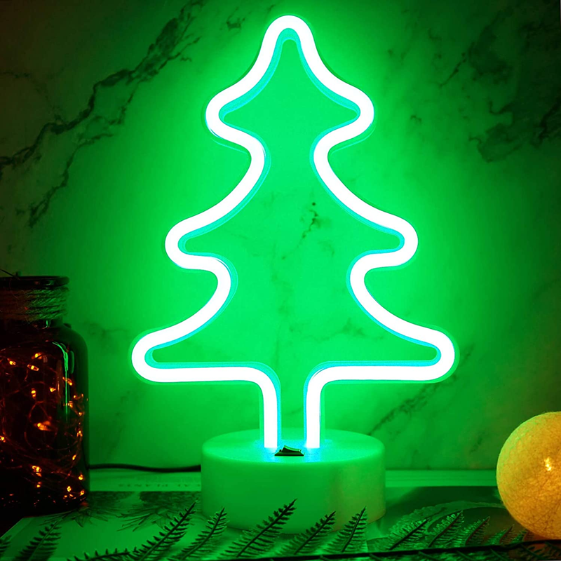 LED Neon Sign Desk Lights & Christmas Tree Night Light