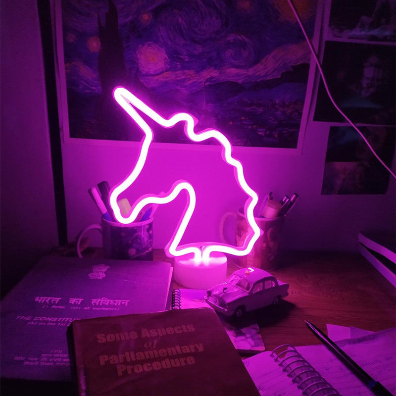 LED Neon Sign Desk Lights & Unicorn Night Light