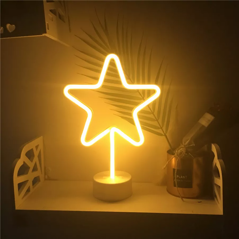 LED Neon Sign Desk Lights & Star Night Light