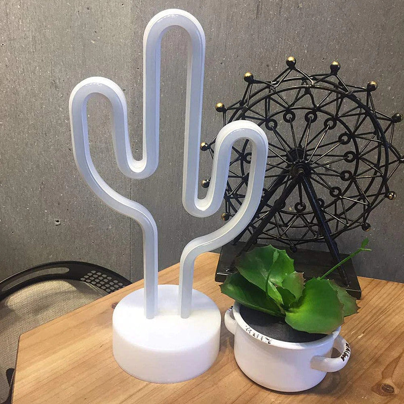 LED Neon Sign Desk Lights & Cactus Night Light