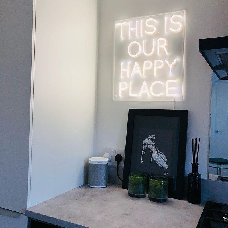 This Is Our Happy Place Neon Sign