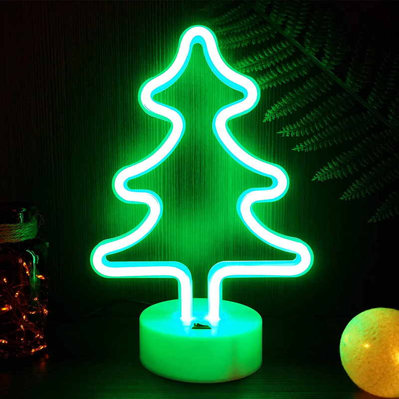 LED Neon Sign Desk Lights & Christmas Tree Night Light