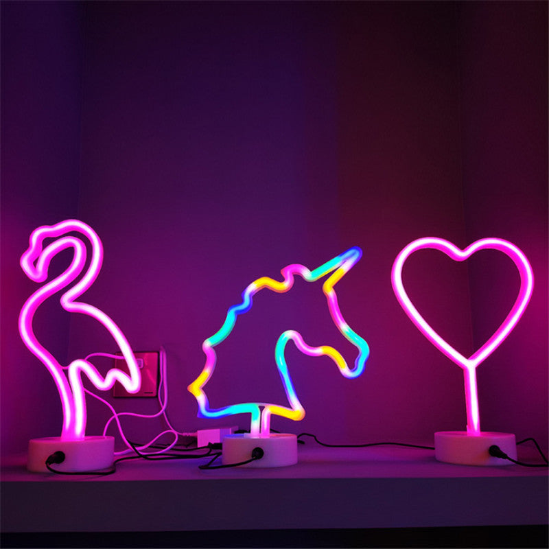 LED Neon Sign Desk Lights & Table Lamps