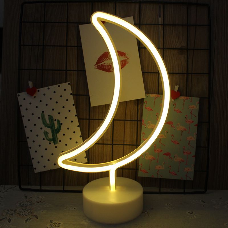 LED Neon Sign Desk Lights & Moon Night Light