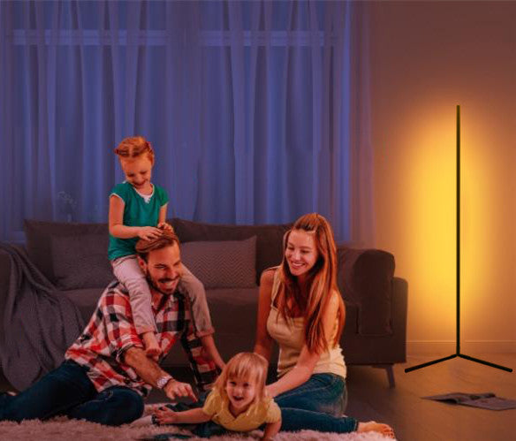 【USE CODE: CFL-5USD】Ready To Ship LED Corner Floor Lamp With Dimmer