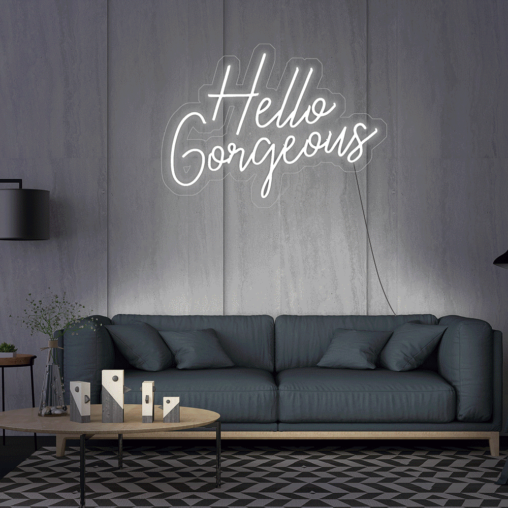 Hello Gorgeous 2 Enseigne Néon