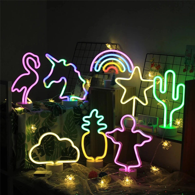 LED Neon Sign Desk Lights & Table Lamps