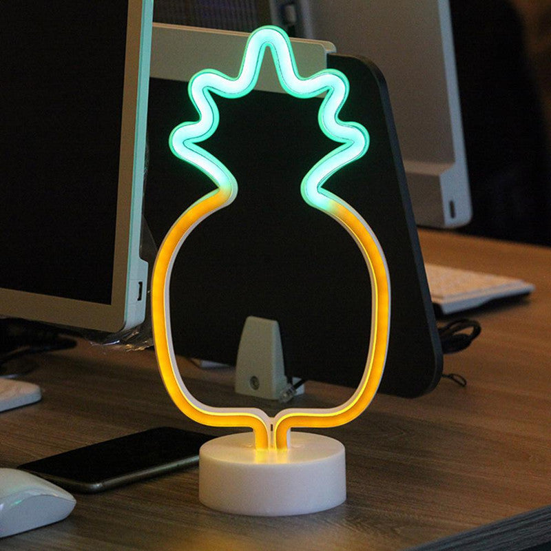 LED Neon Sign Desk Lights & Pineapple Night Light