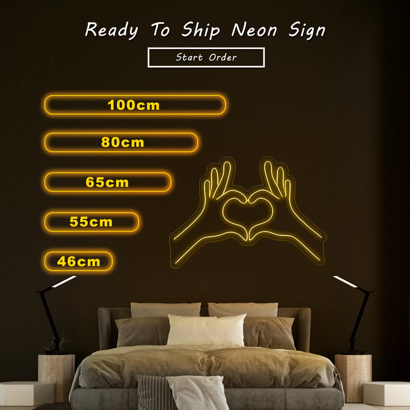 Heart Hand Neon Sign