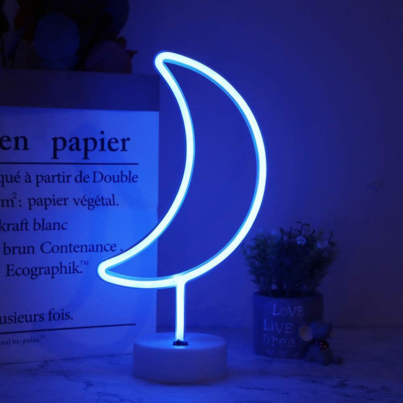 LED Neon Sign Desk Lights & Moon Night Light