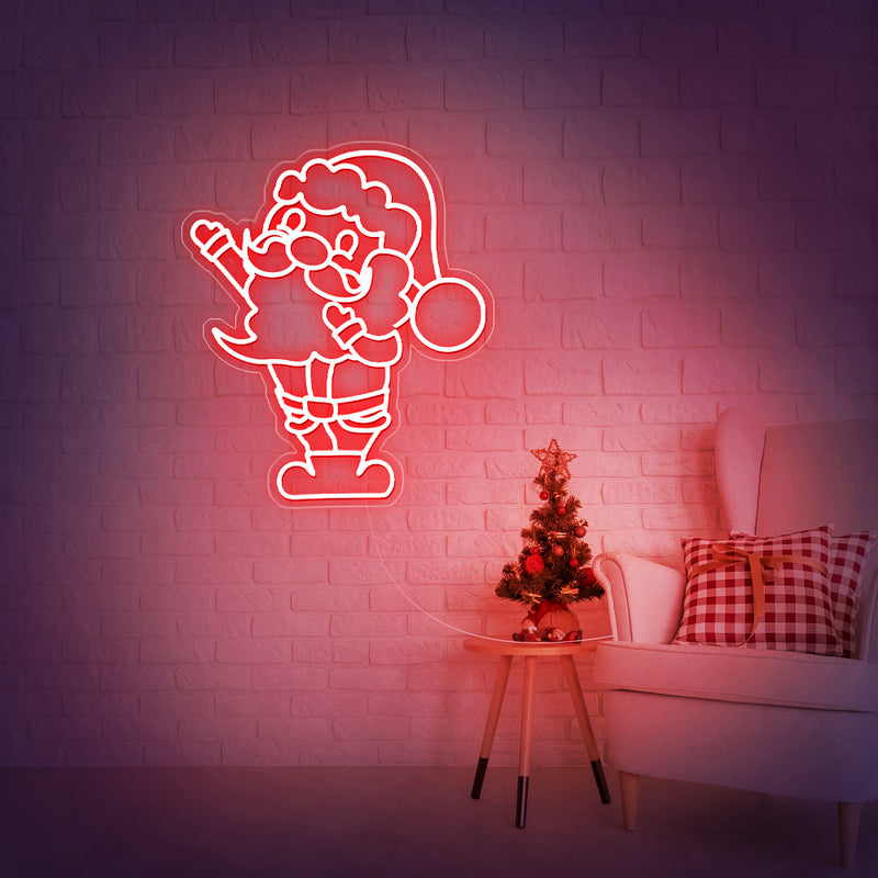 UV Printing Santa Claus Neon Sign