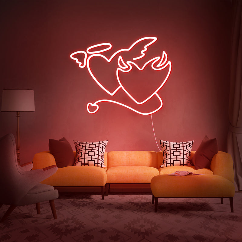 Devil Heart led Neon Sign