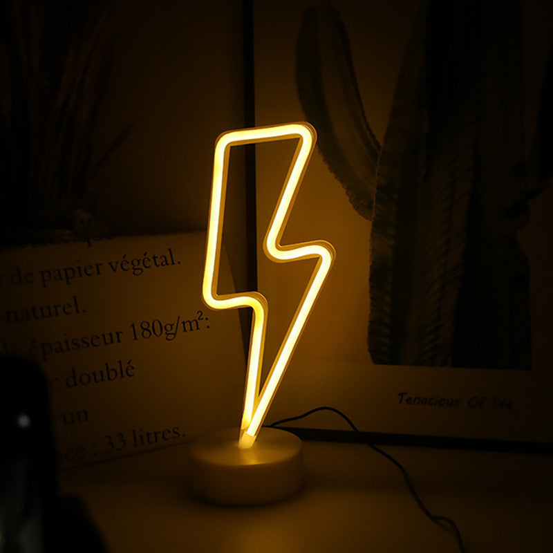 LED Neon Sign Desk Lights & Lightning Night Light