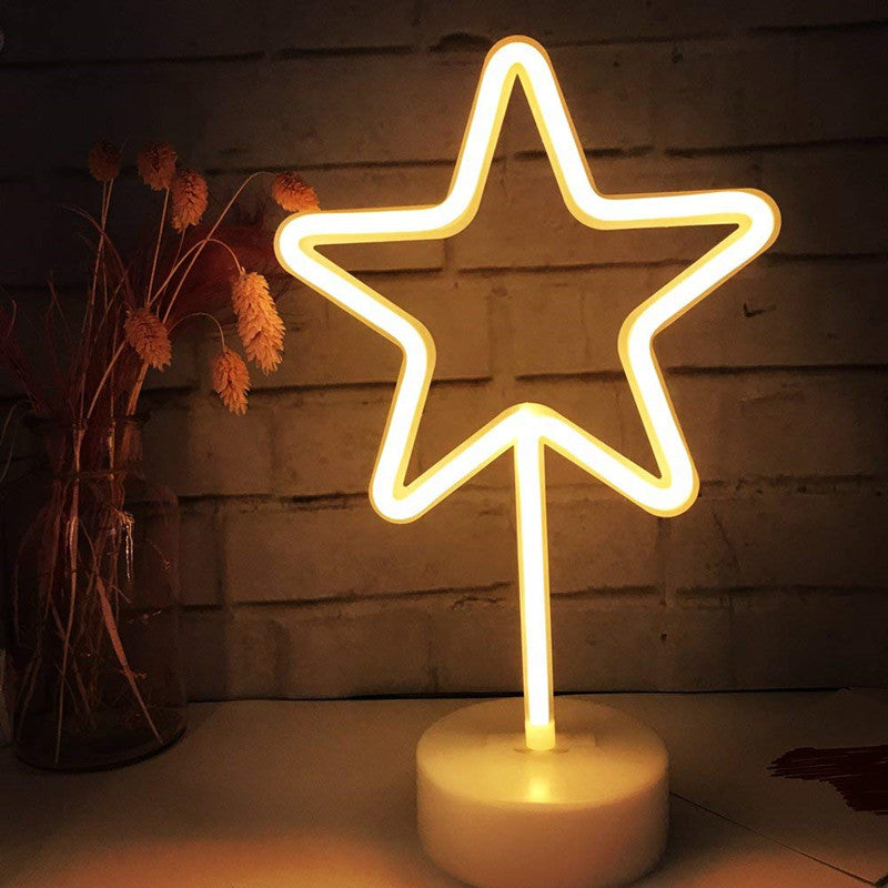 LED Neon Sign Desk Lights & Star Night Light