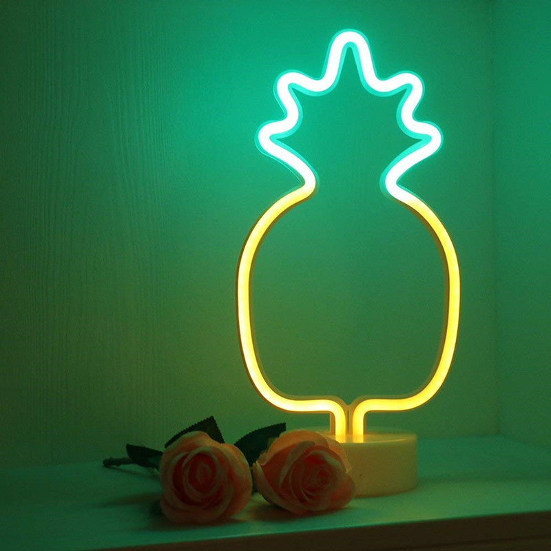 LED Neon Sign Desk Lights & Pineapple Night Light