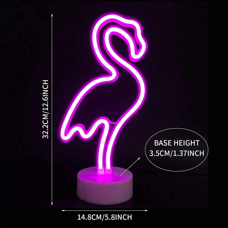 LED Neon Sign Desk Lights & Flamingo Night Light