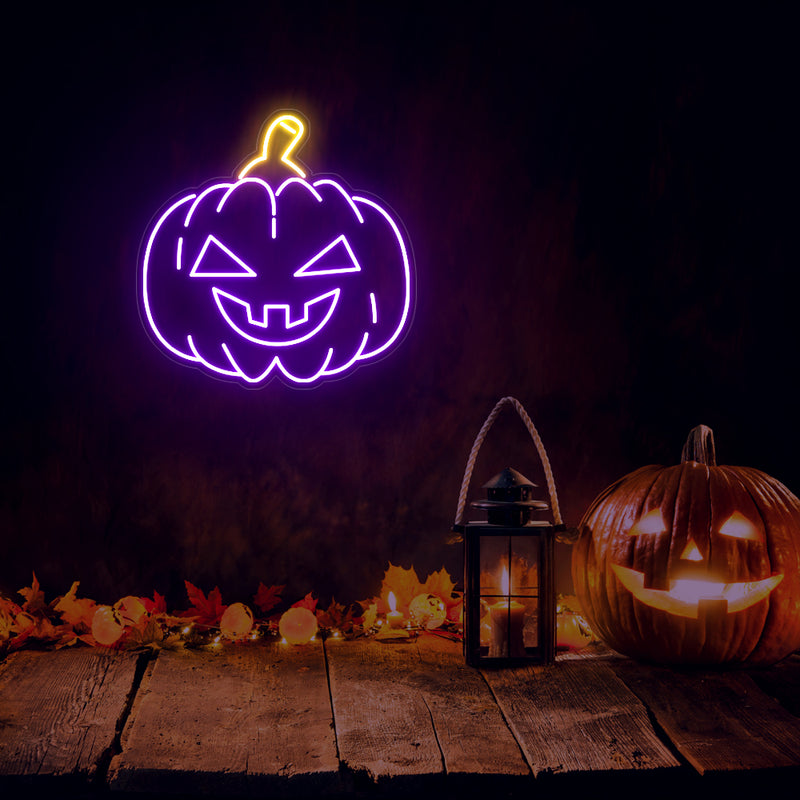 Halloween Pumpkin Neon Sign