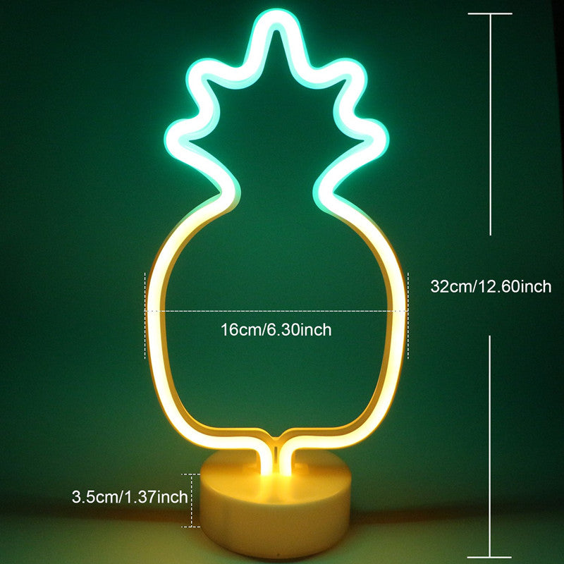 LED Neon Sign Desk Lights & Pineapple Night Light