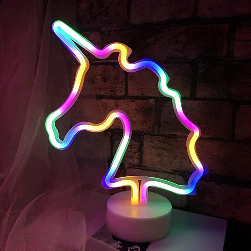 LED Neon Sign Desk Lights & Unicorn Night Light