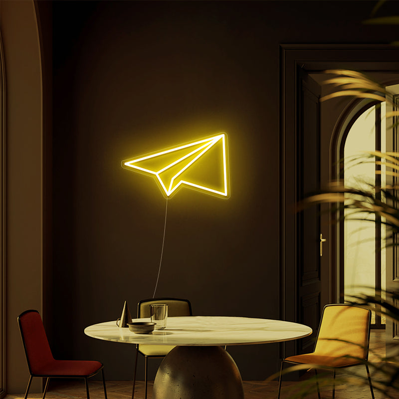 Mini Paper Plane Neon Sign