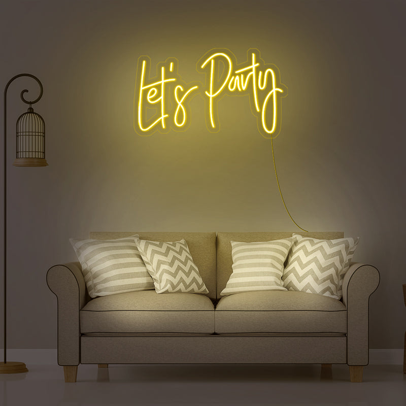 LET'S PARTY NEON SIGN