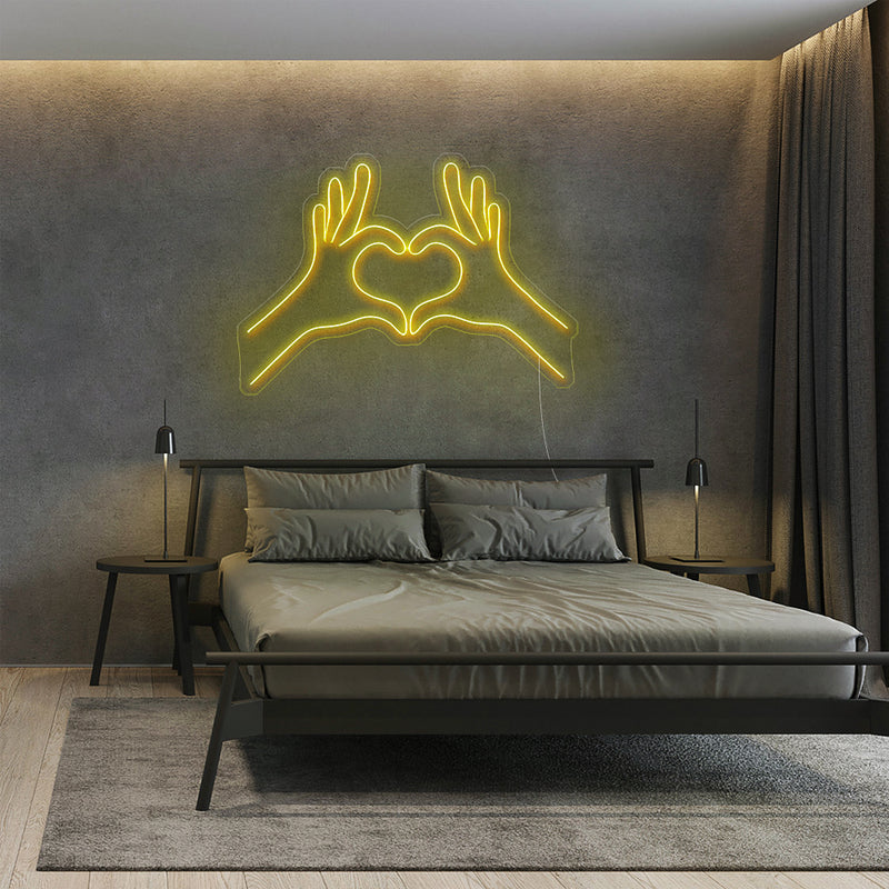 Heart Hand Neon Sign