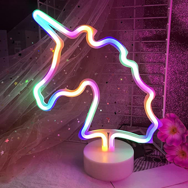 LED Neon Sign Desk Lights & Unicorn Night Light