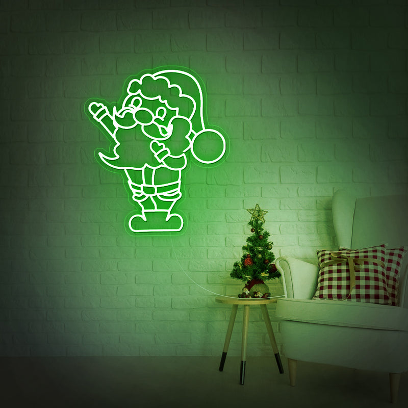 UV Printing Santa Claus Neon Sign