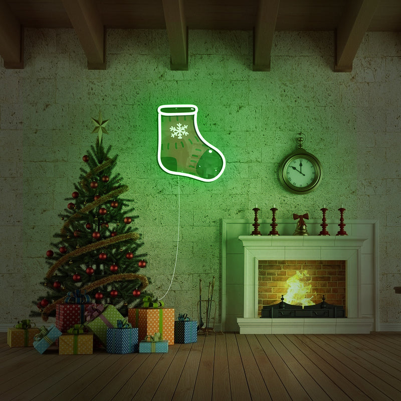 UV Printing Christmas Stocking Neon Sign