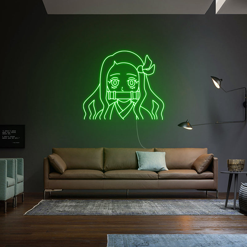 Anime Girl Neon Sign