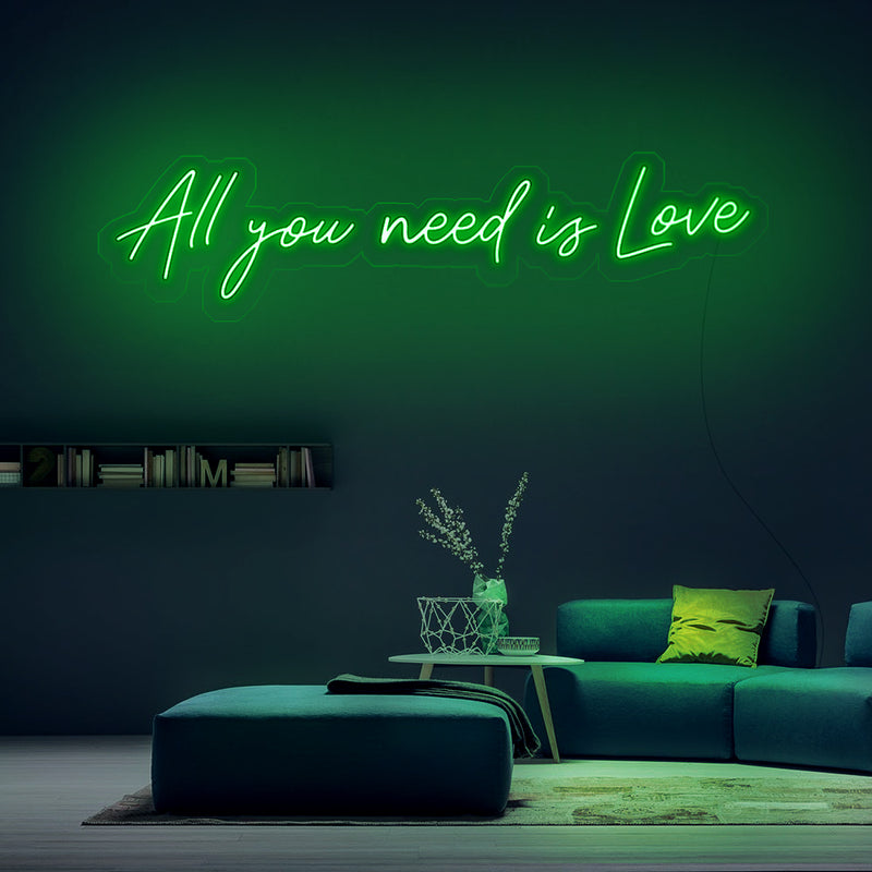 all you need is love neon sign