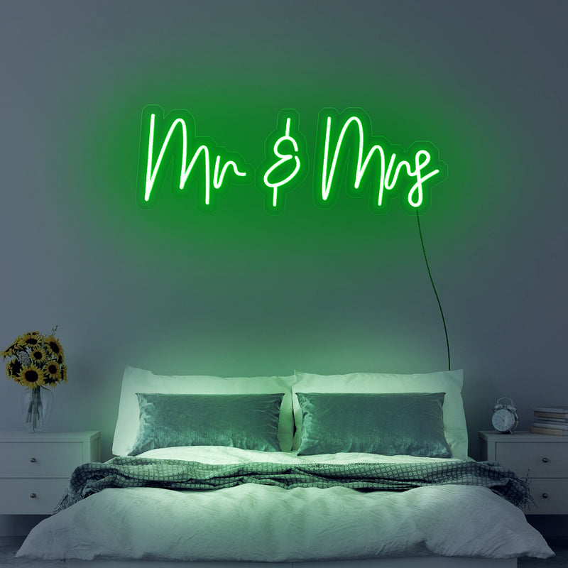 Mr Mrs neon sign