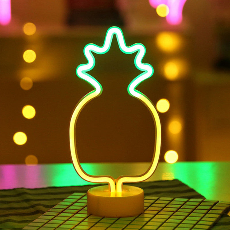 LED Neon Sign Desk Lights & Pineapple Night Light