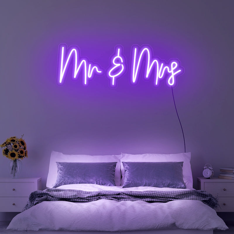 Mr Mrs neon sign