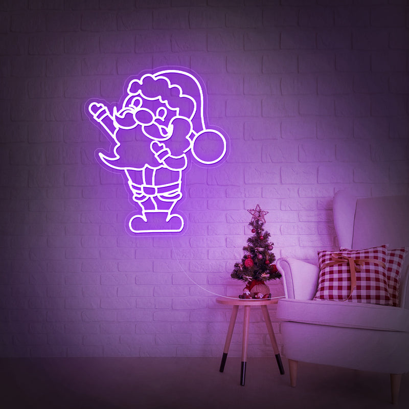 UV Printing Santa Claus Neon Sign