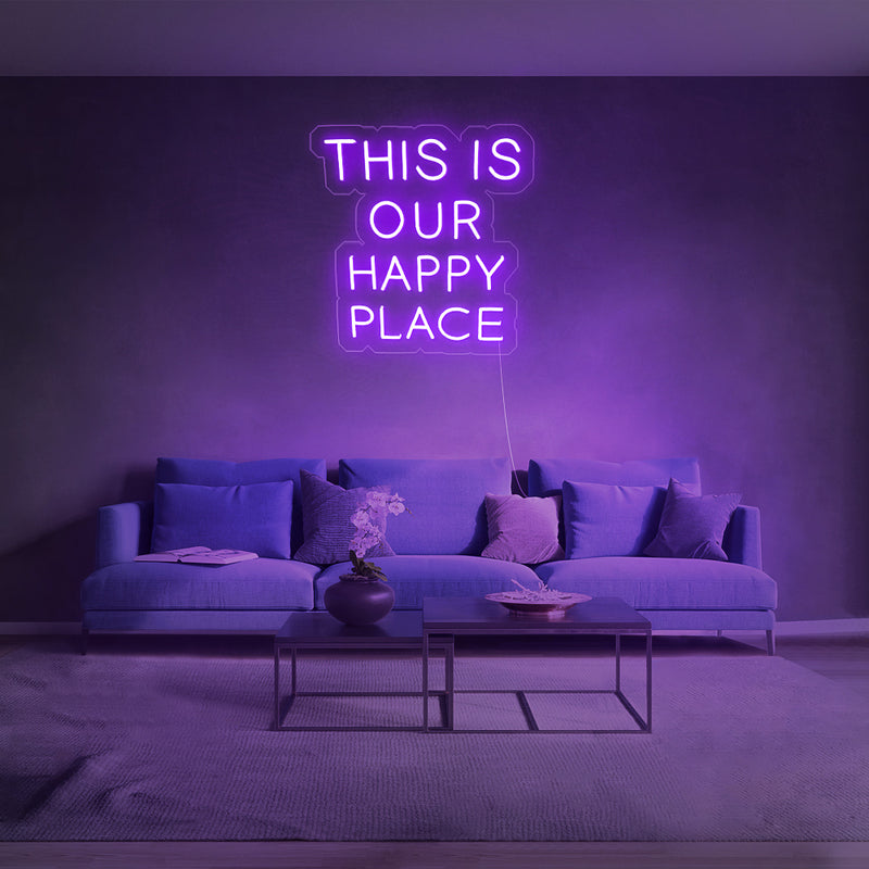 This Is Our Happy Place Neon Sign