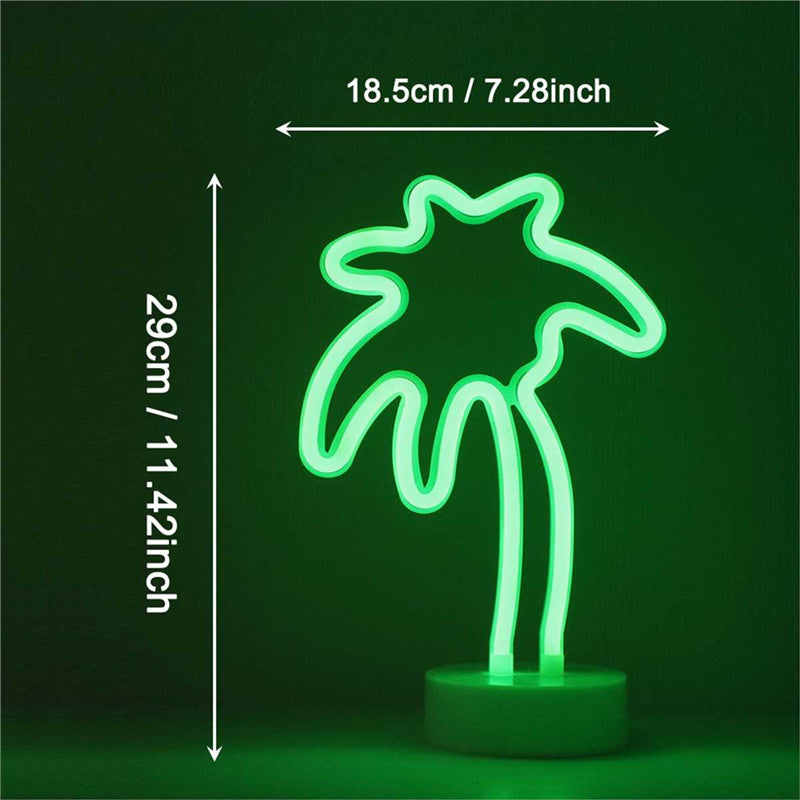 LED Neon Sign Desk Lights & Coconut Tree Night Light