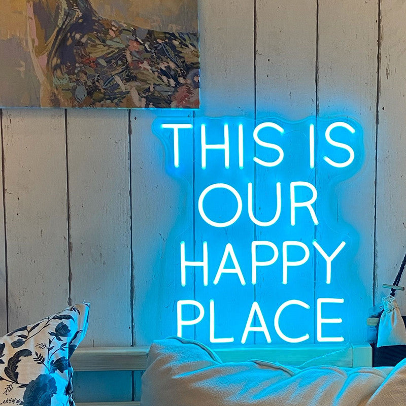 This Is Our Happy Place Neon Sign