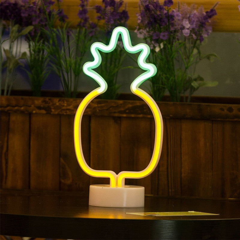 LED Neon Sign Desk Lights & Pineapple Night Light