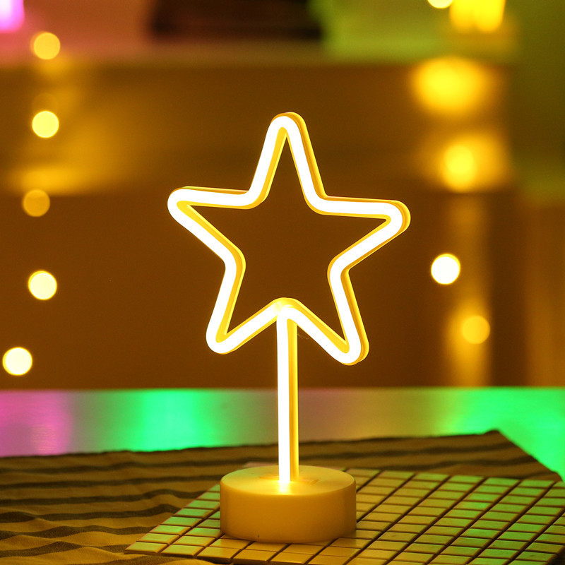 LED Neon Sign Desk Lights & Star Night Light