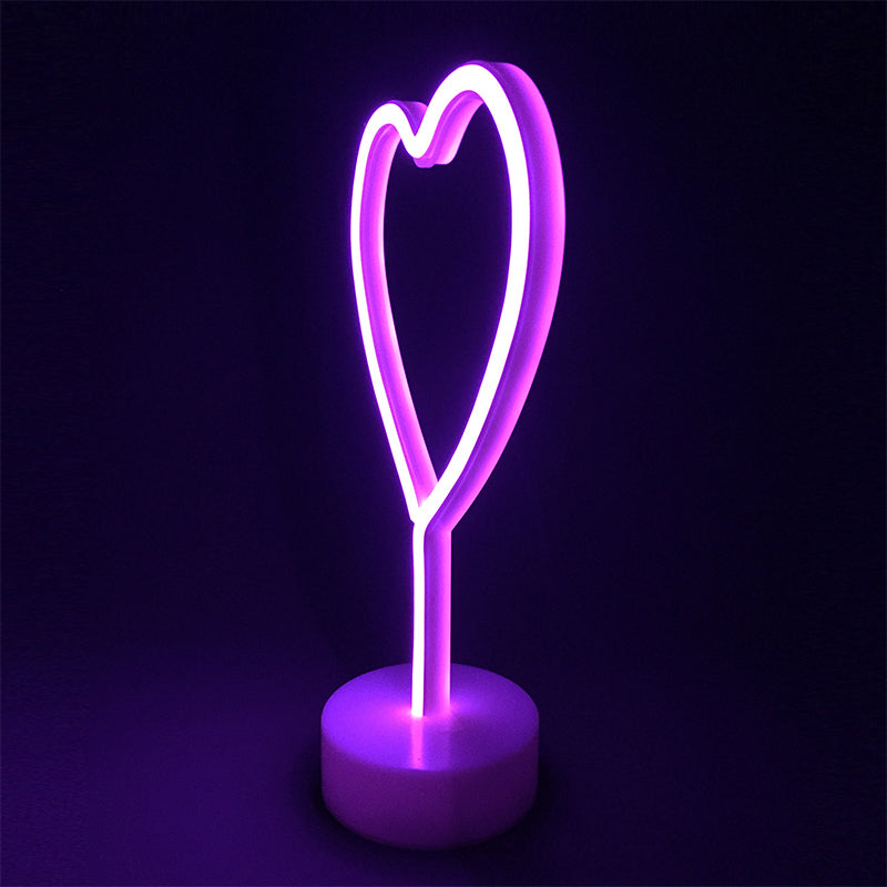 LED Neon Sign Desk Lights & Heart-shaped Night Light