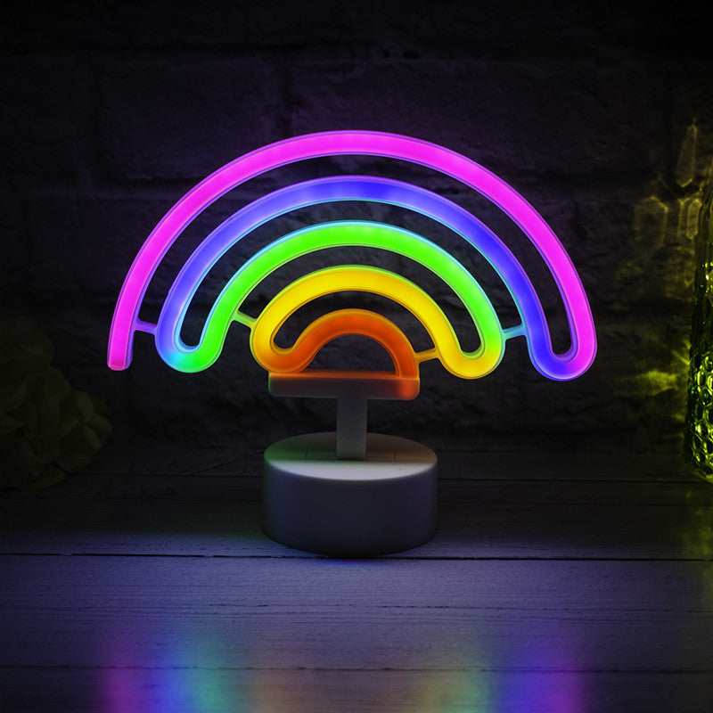 LED Neon Sign Desk Lights & Rainbow Night Light