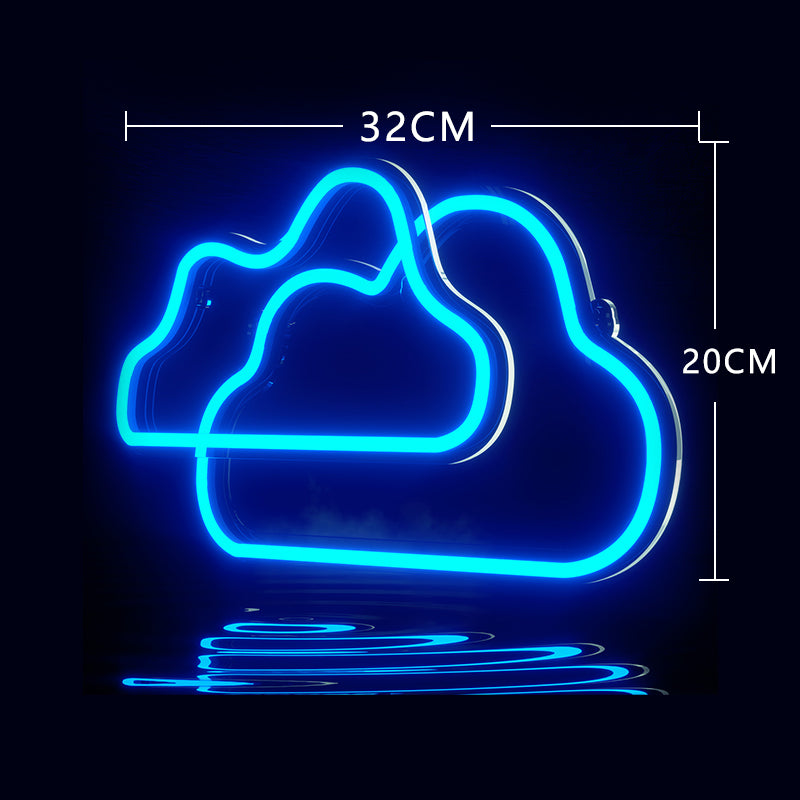 LED Neon Sign Planet & Clouds Night Light