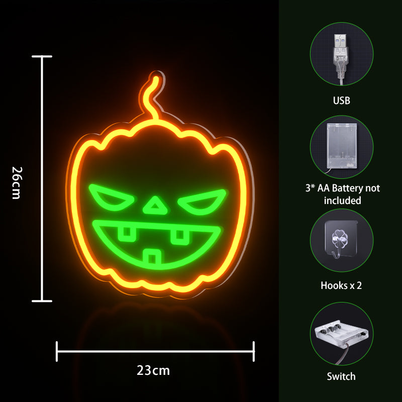 LED Neon Sign & LED Halloween Night Light