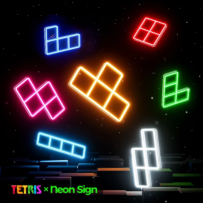 LED Neon Sign & LED Tetris Night Light